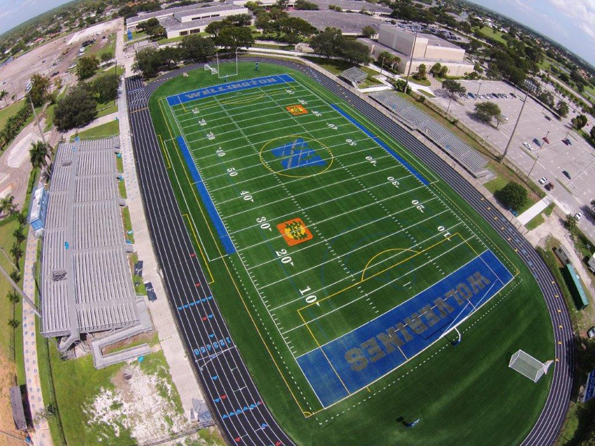 High School Football Field Turf