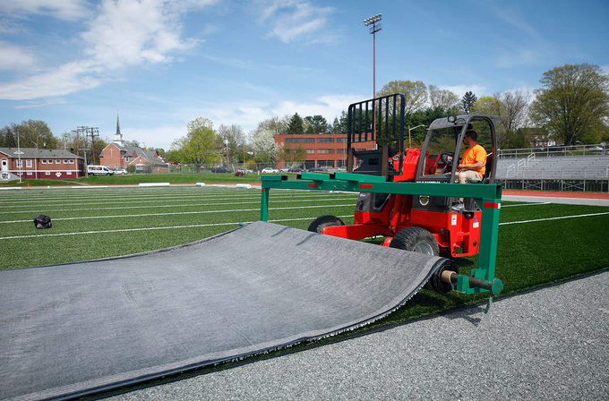 synthetic turf installation